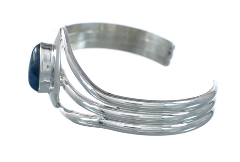 Man Made Denim Lapis Genuine Sterling Silver Native American Cuff Bracelet JX129778